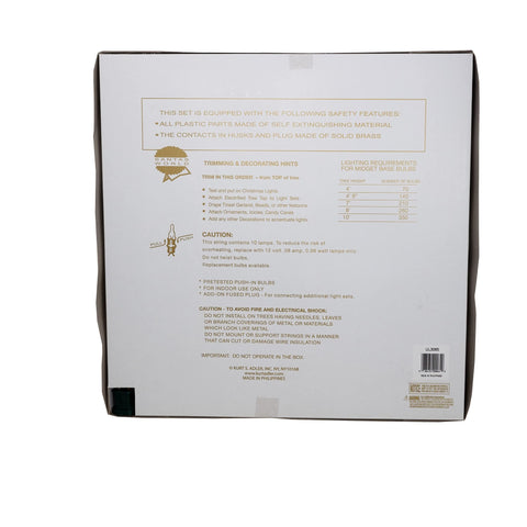 Kurt S. Adler spare bulbs and fuses included for easy maintenance and reliability