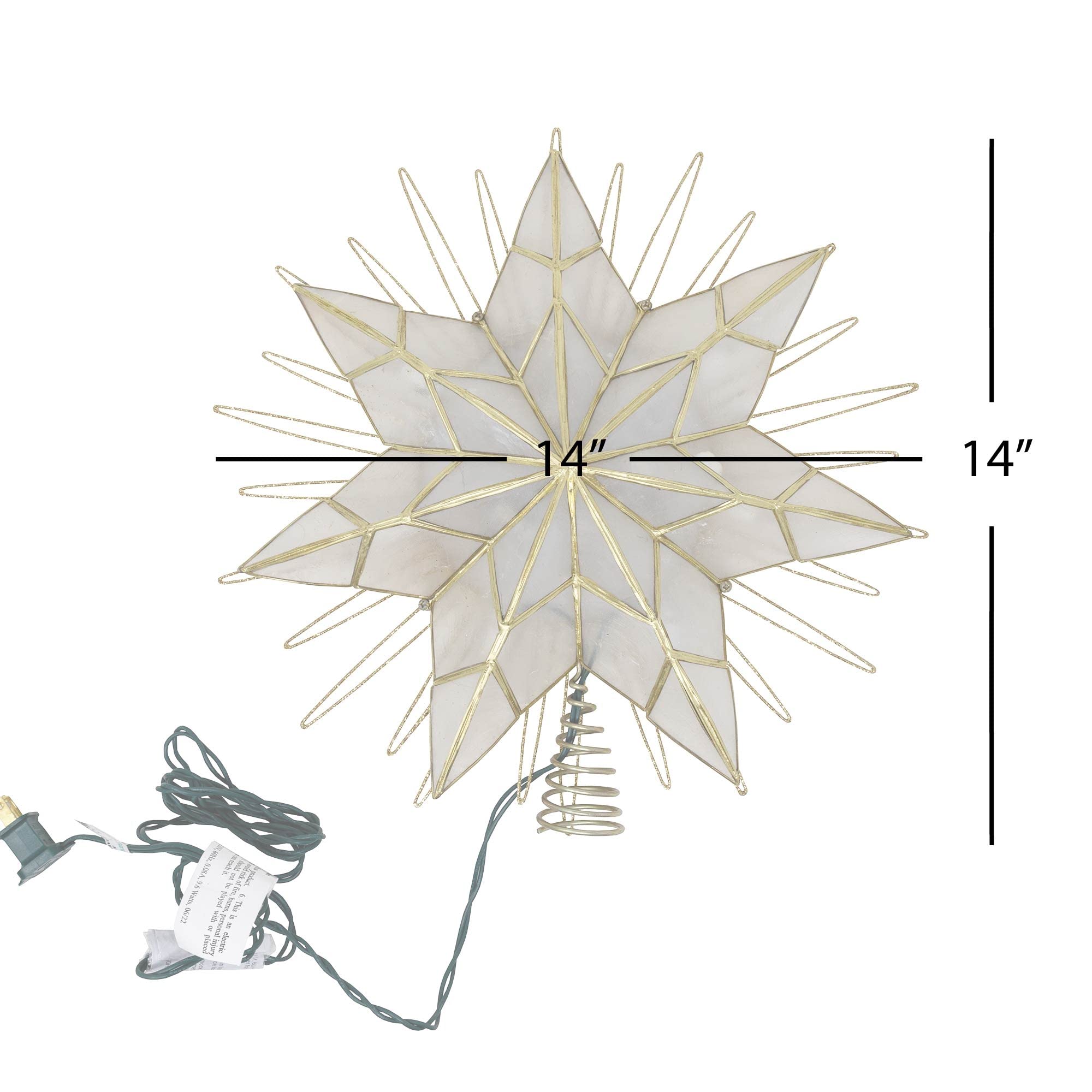 Kurt S. Adler lit treetop on Christmas tree creating warm ambient glow