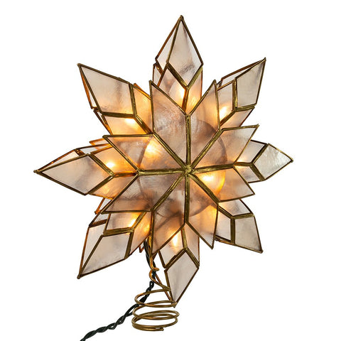 Kurt S. Adler star illuminated on a Christmas tree casting soft ambient light