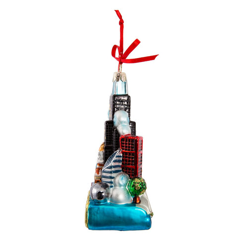 Kurt S. Adler ornament hanging on tree to showcase holiday display impact
