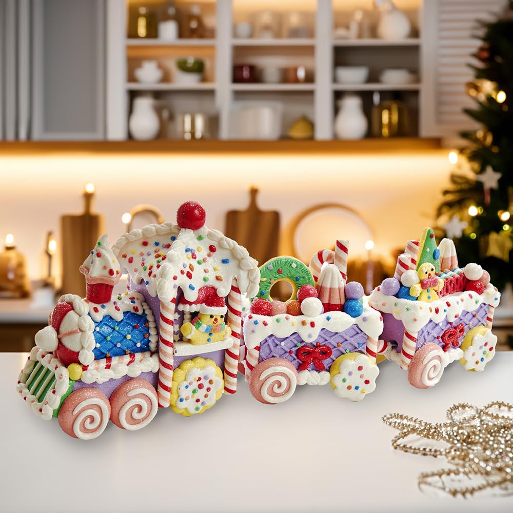 Kurt S. Adler close-up of gingerbread conductor with Santa hat showing handcrafted detail and charm