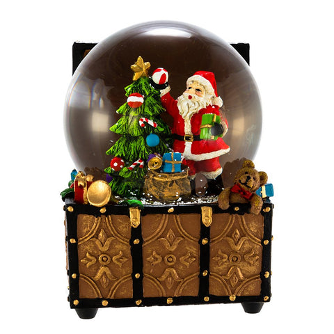 Kurt S. Adler close-up of Santa and Christmas tree offering detailed craftsmanship