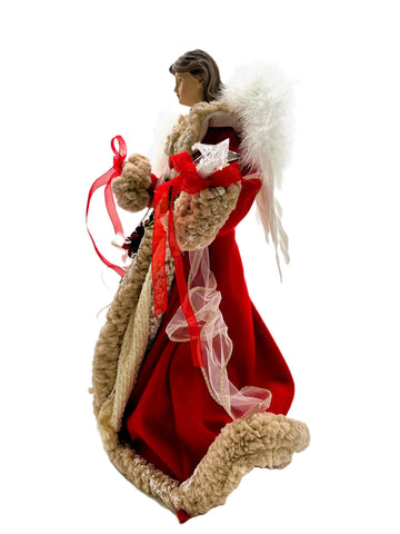Kurt S. Adler ivory gown detail highlighting handcrafted accents and festive contrast