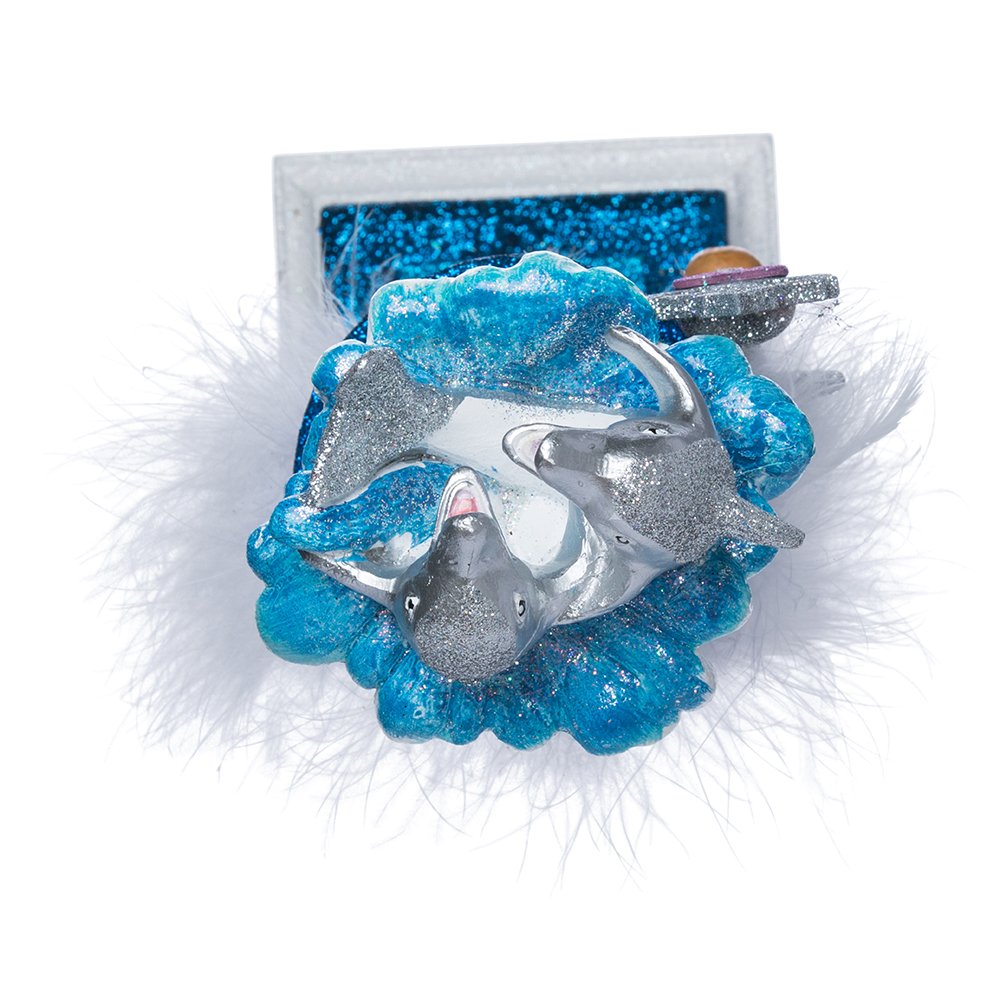 Kurt S. Adler nutcracker styled on mantel creating coastal-themed holiday decor