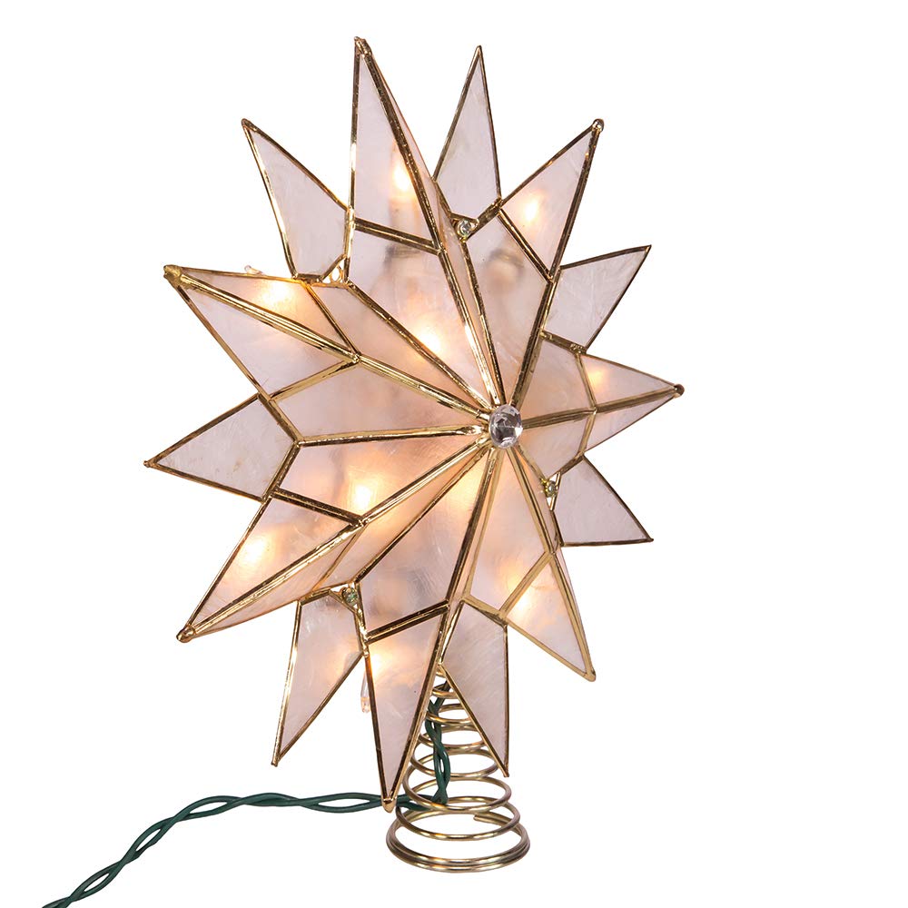 Kurt S. Adler front view capiz star showing elegant silhouette and finish