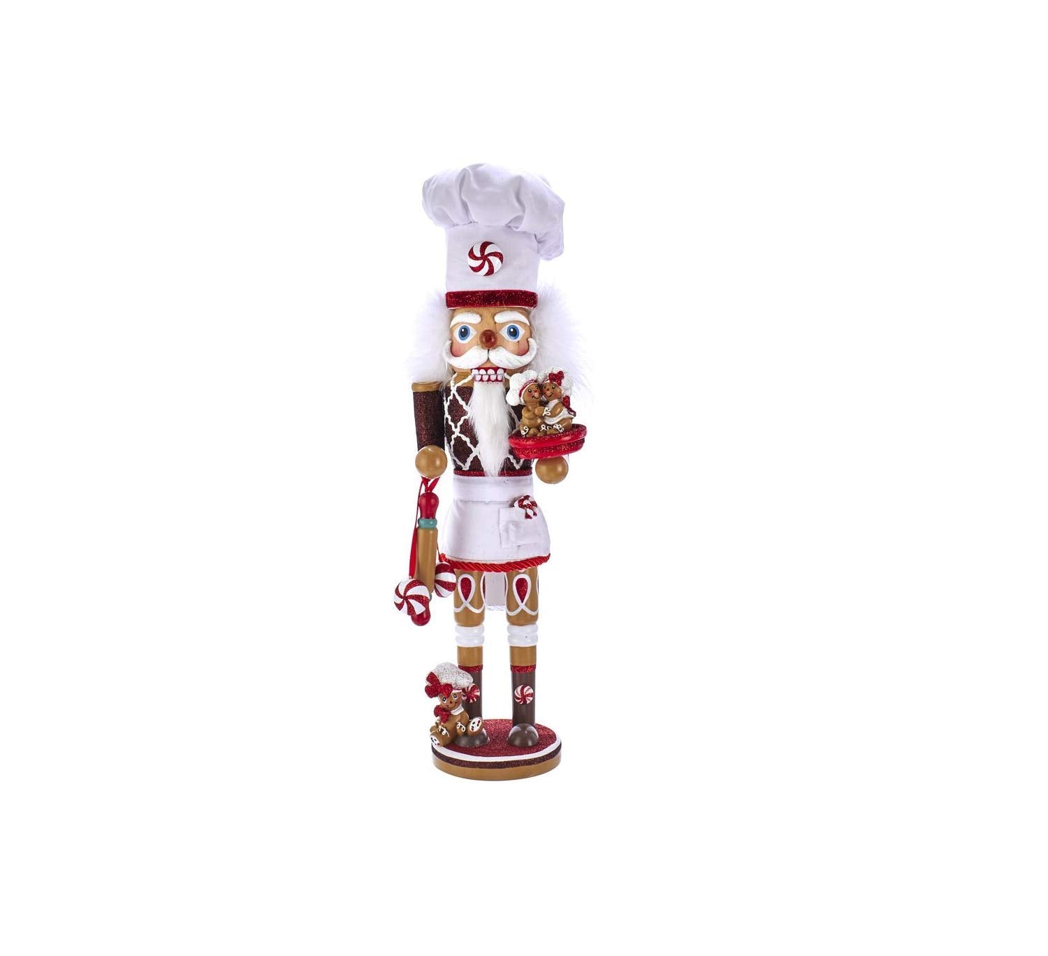 Kurt S. Adler gingerbread chef front view showing whimsical baker details and festive charm