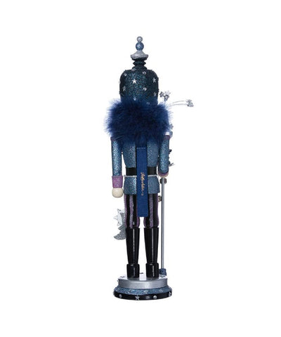 Kurt S. Adler blue and silver staff in hands emphasizing quality finish