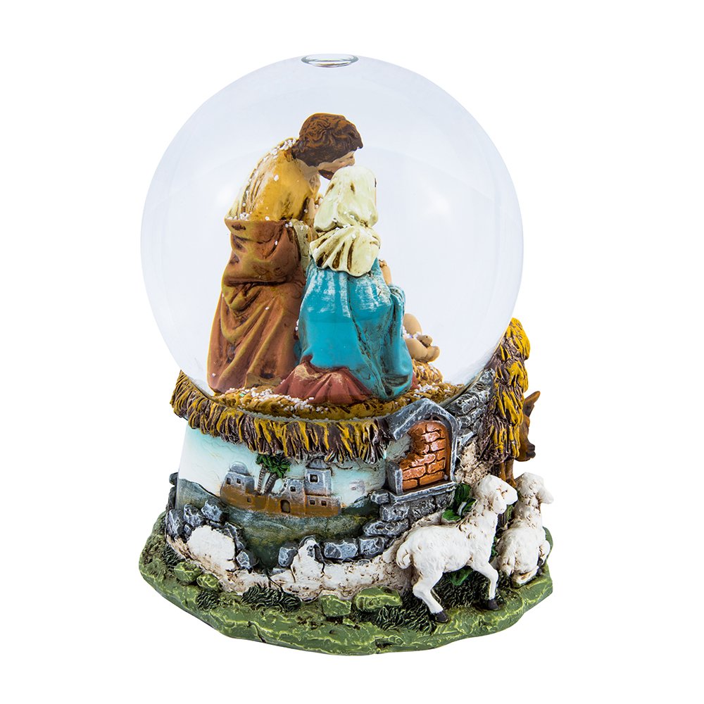 Kurt S. Adler close-up of Mary Joseph and Baby Jesus figures showing hand-painted detail and reverent expression