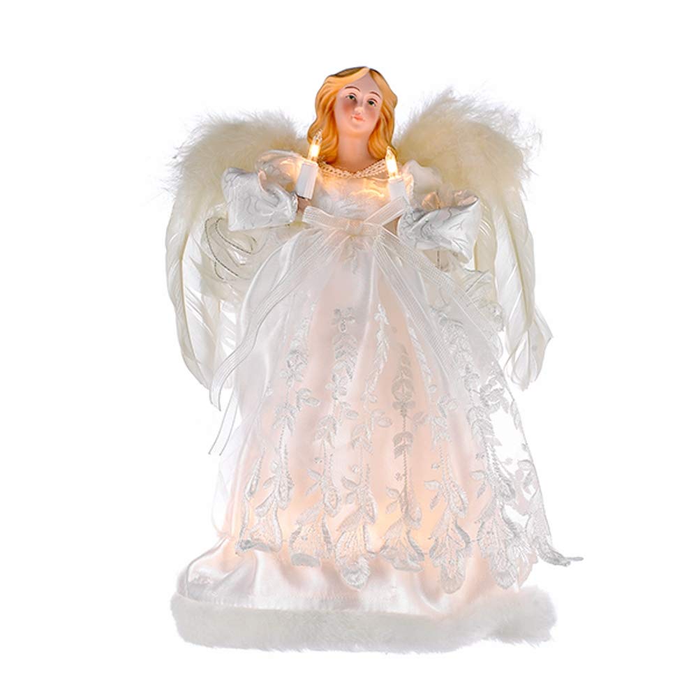 Kurt S. Adler angel side profile highlighting sculpted robes and balance