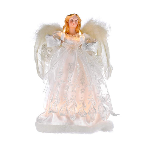 Kurt S. Adler angel side profile highlighting sculpted robes and balance