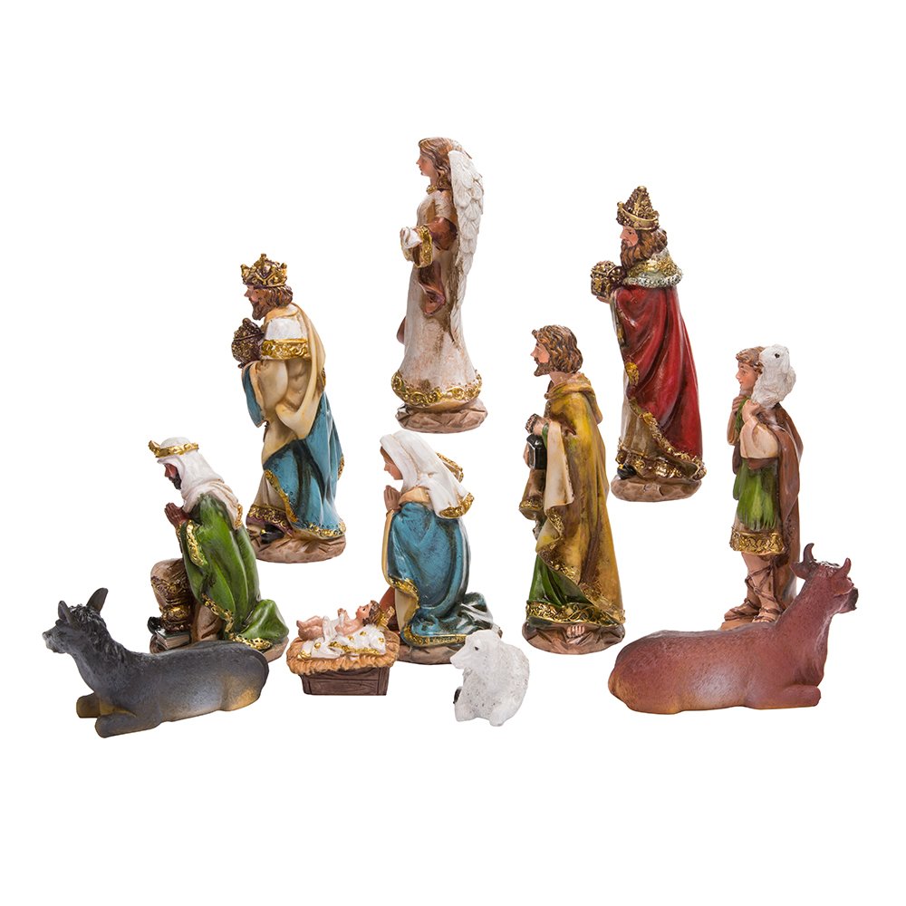 Kurt S. Adler donkey, cow, lamb animal figures displaying realistic detail and warmth