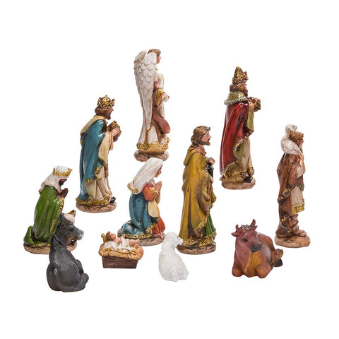 Kurt S. Adler three wise men group showing varied poses and rich costume colors