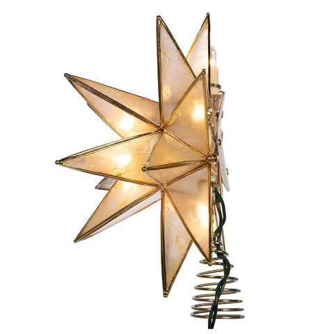 Kurt S. Adler treetop beside ruler showing 7.87 inch scale for sizing