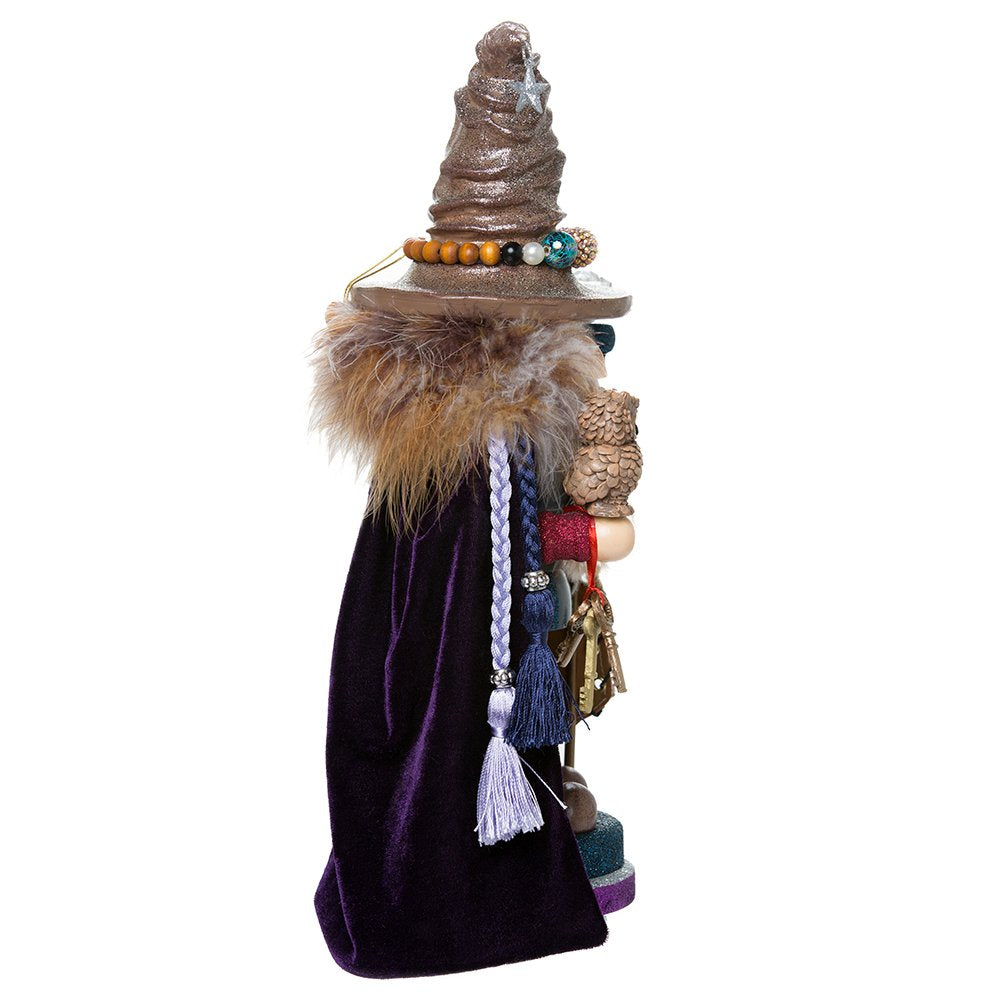 Kurt S. Adler bejeweled staff detail highlighting painted gems and metallic finish