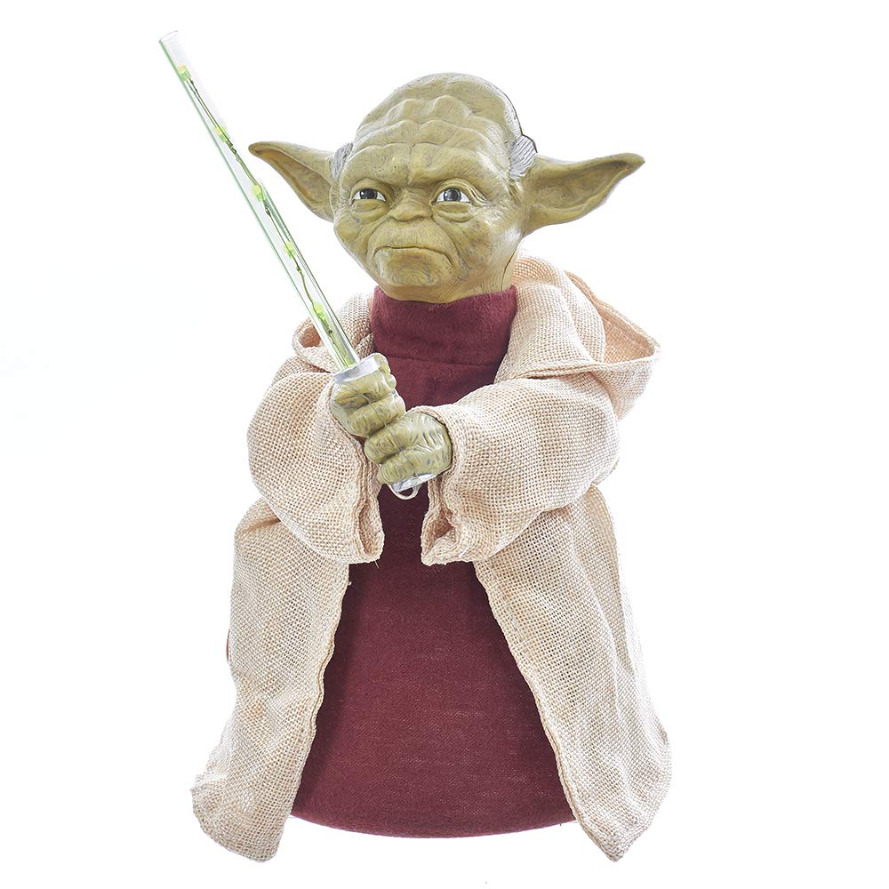 Kurt S. Adler Yoda blue LED lightsaber glowing to add festive bright accent