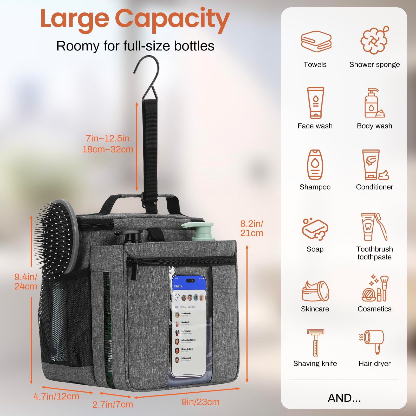 KUSOOFA open hanging hook display for easy hands-free access