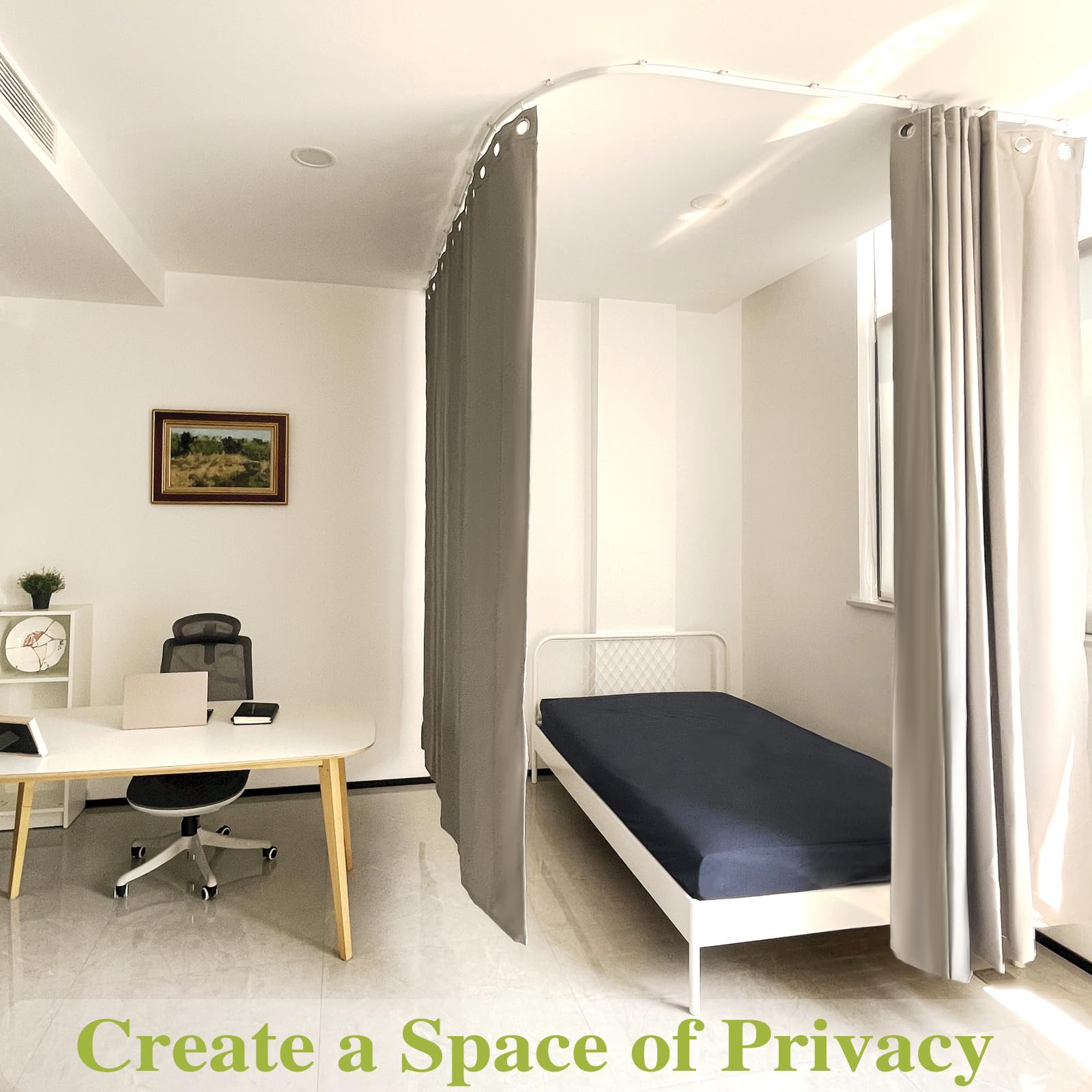 KXLife track in a living room displaying tidy room-divider function and aesthetic appeal