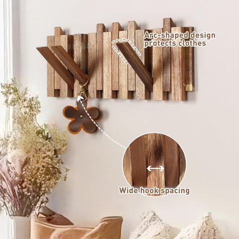 KYIAANY hooks folded profile displays slim, low-depth design