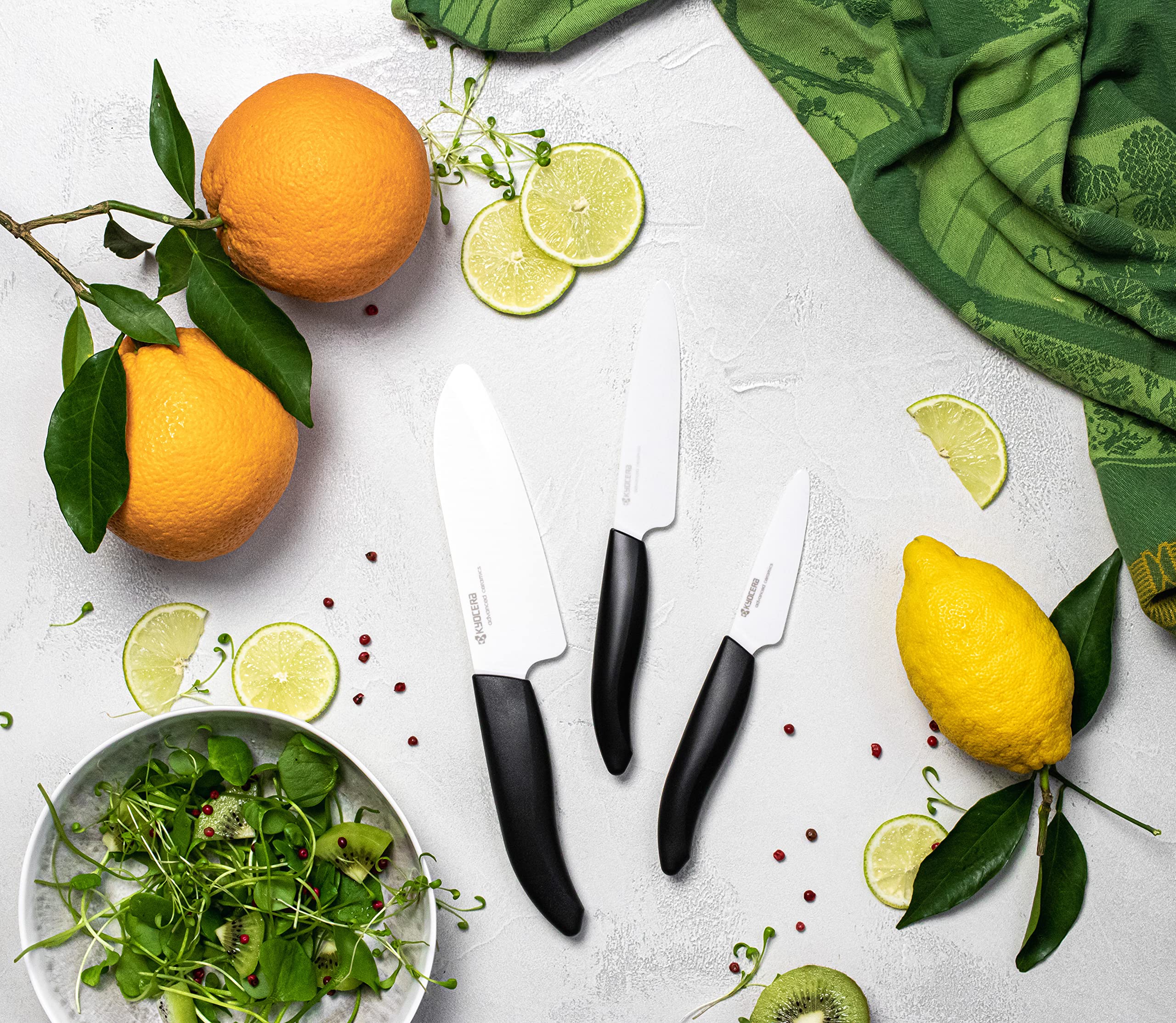 KYOCERA 6-inch chef slicing vegetables for faster prep