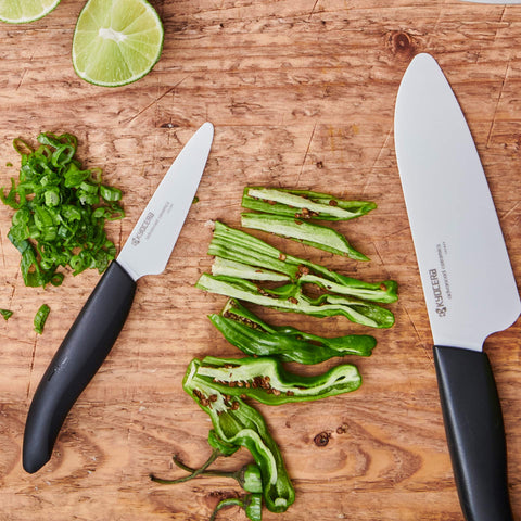 KYOCERA lifestyle shot on kitchen counter for everyday cooking convenience
