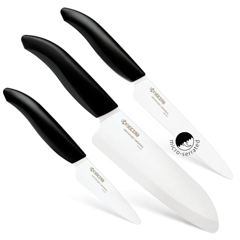 KYOCERA front packaging showing the three-piece set and benefits