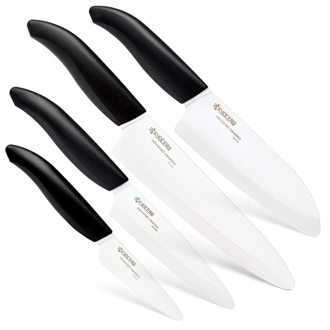 KYOCERA front packaging displaying the full 4-piece ceramic set and benefits