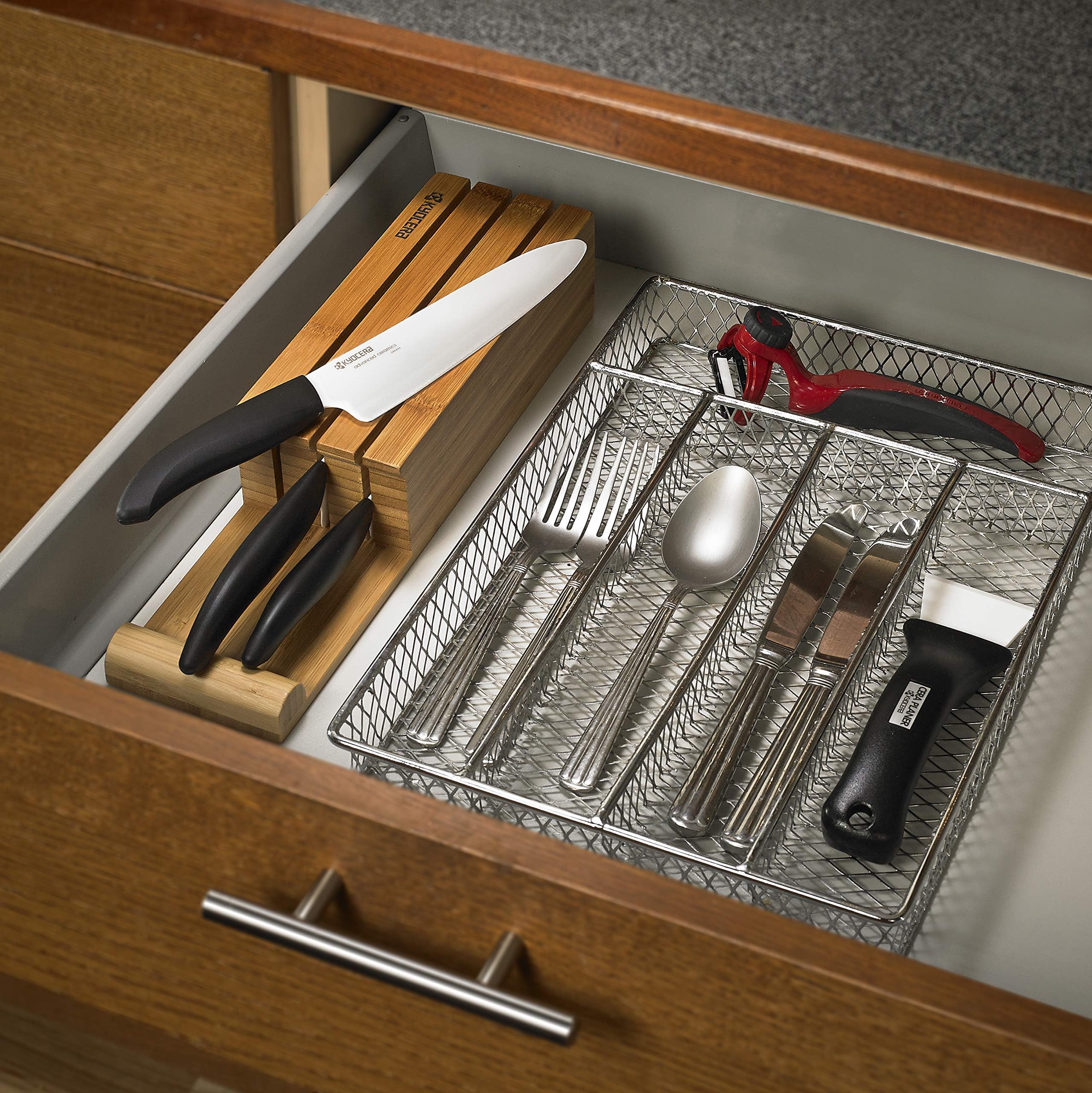 KYOCERA knives in kitchen lifestyle scene suggesting everyday culinary convenience