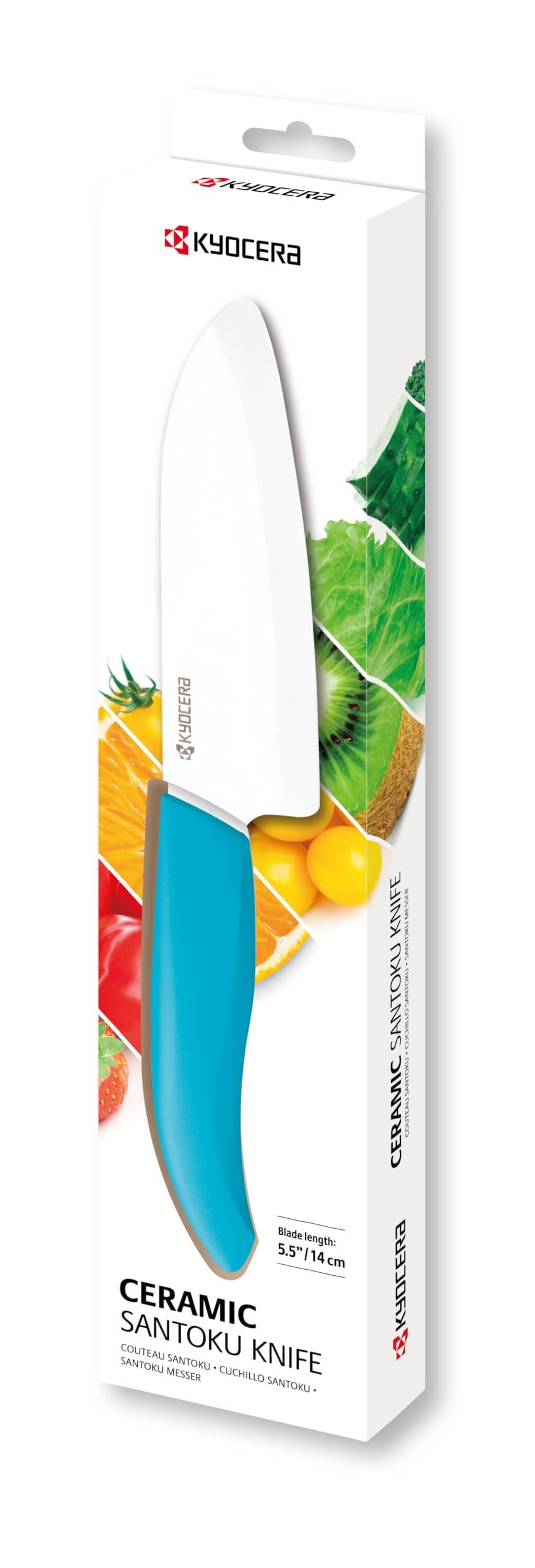 KYOCERA 5.5" Santoku front view showing blade and handle for precise cutting