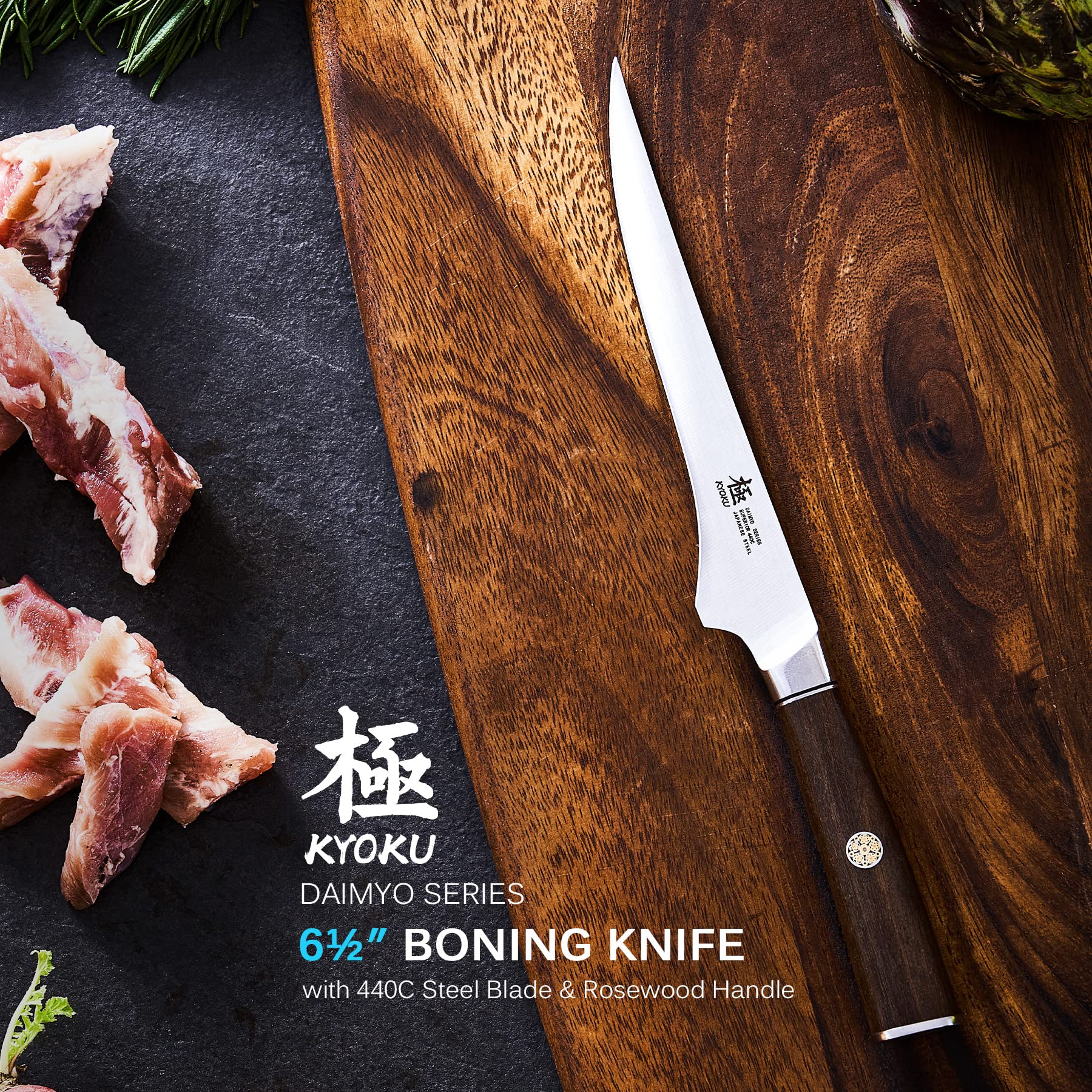 KYOKU blade close-up highlighting 440C edge and polished finish for precise cuts