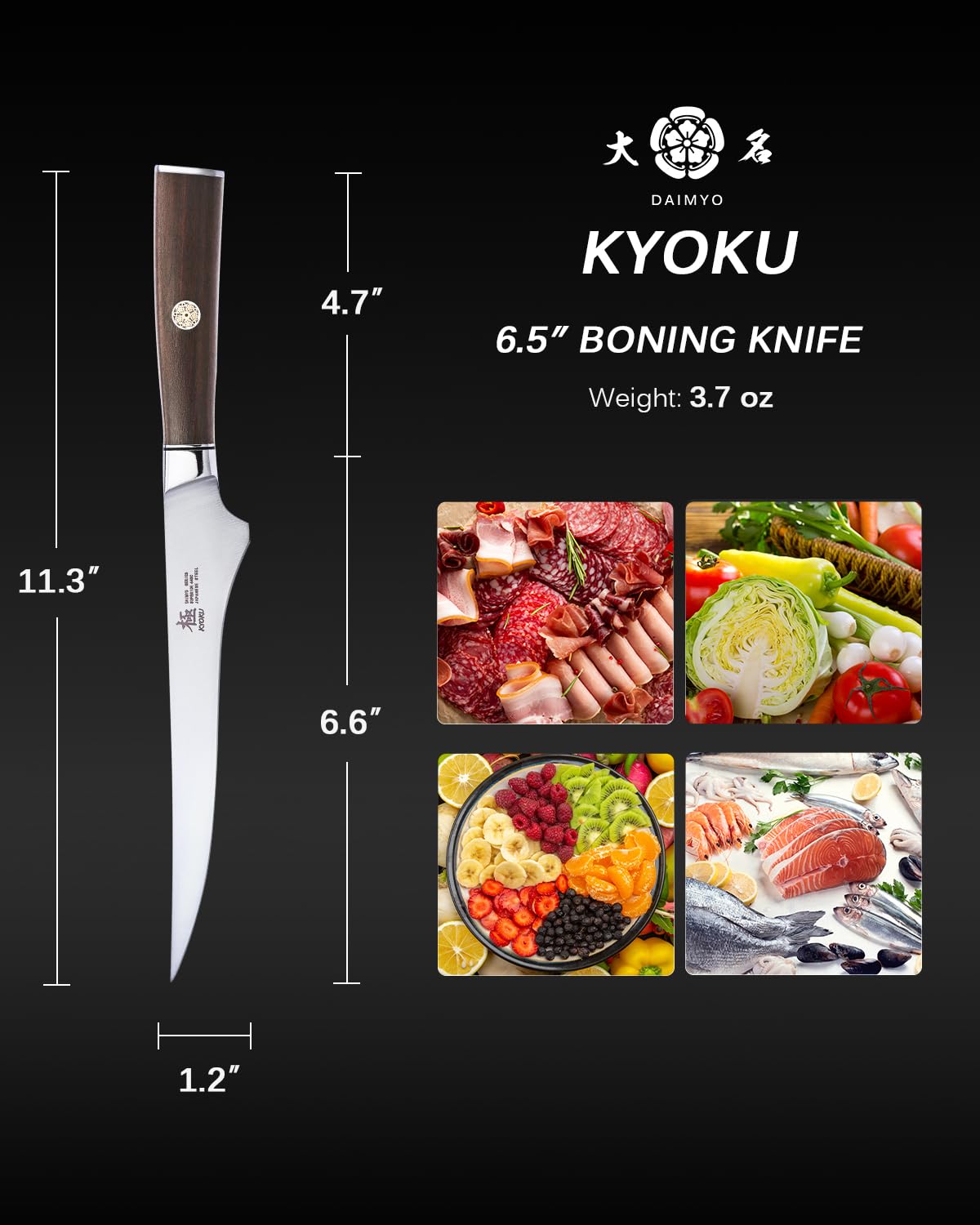 KYOKU knife on kitchen counter in lifestyle scene suggesting professional performance
