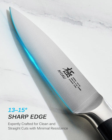 KYOKU pakkawood handle mosaic pin detail for ergonomic comfort