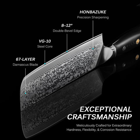 KYOKU 7-inch nakiri profile demonstrating length and straight edge for vegetables