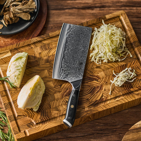 KYOKU blade reflection showing mirror polish and clean cutting surface