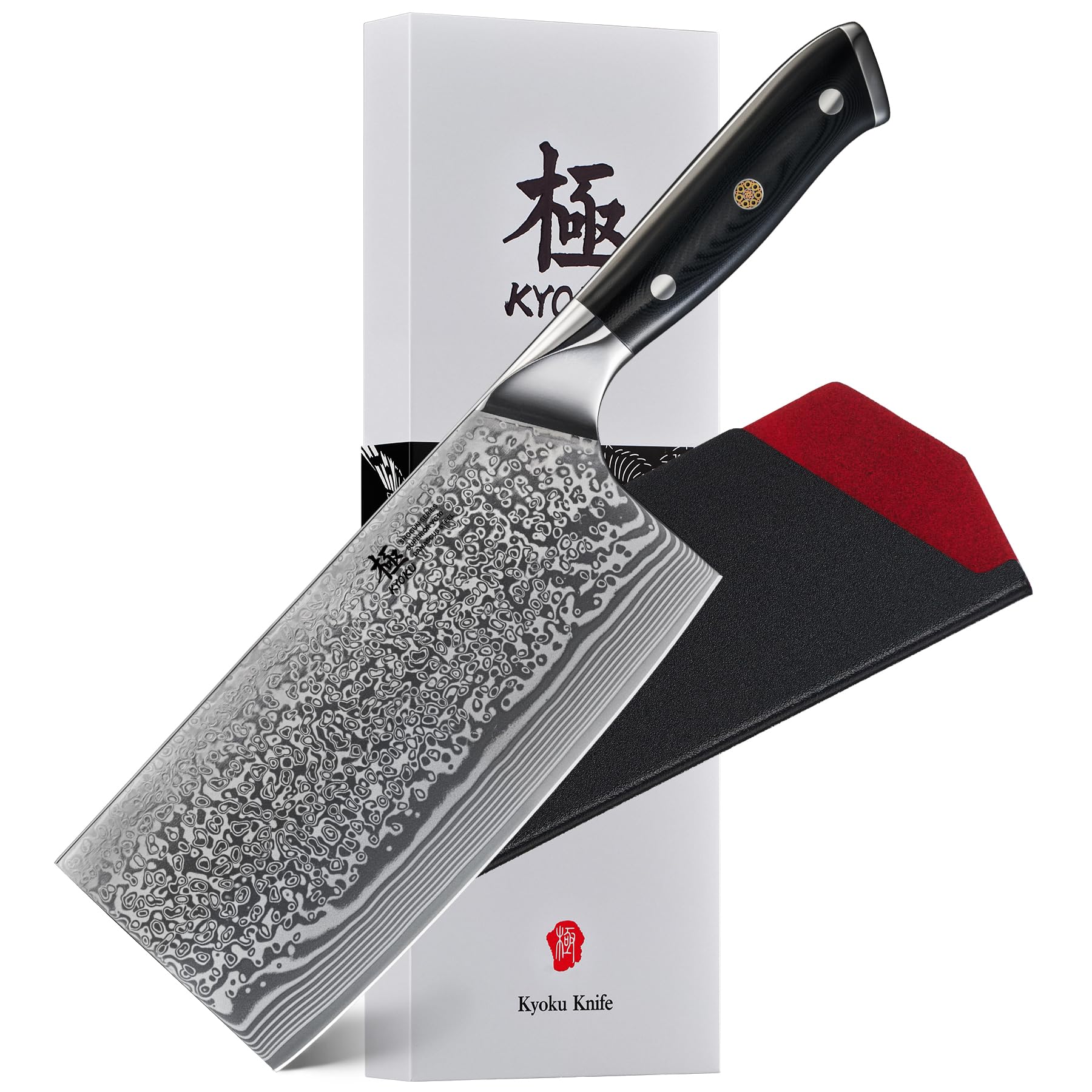 KYOKU front packaging showing cleaver and case for secure transport