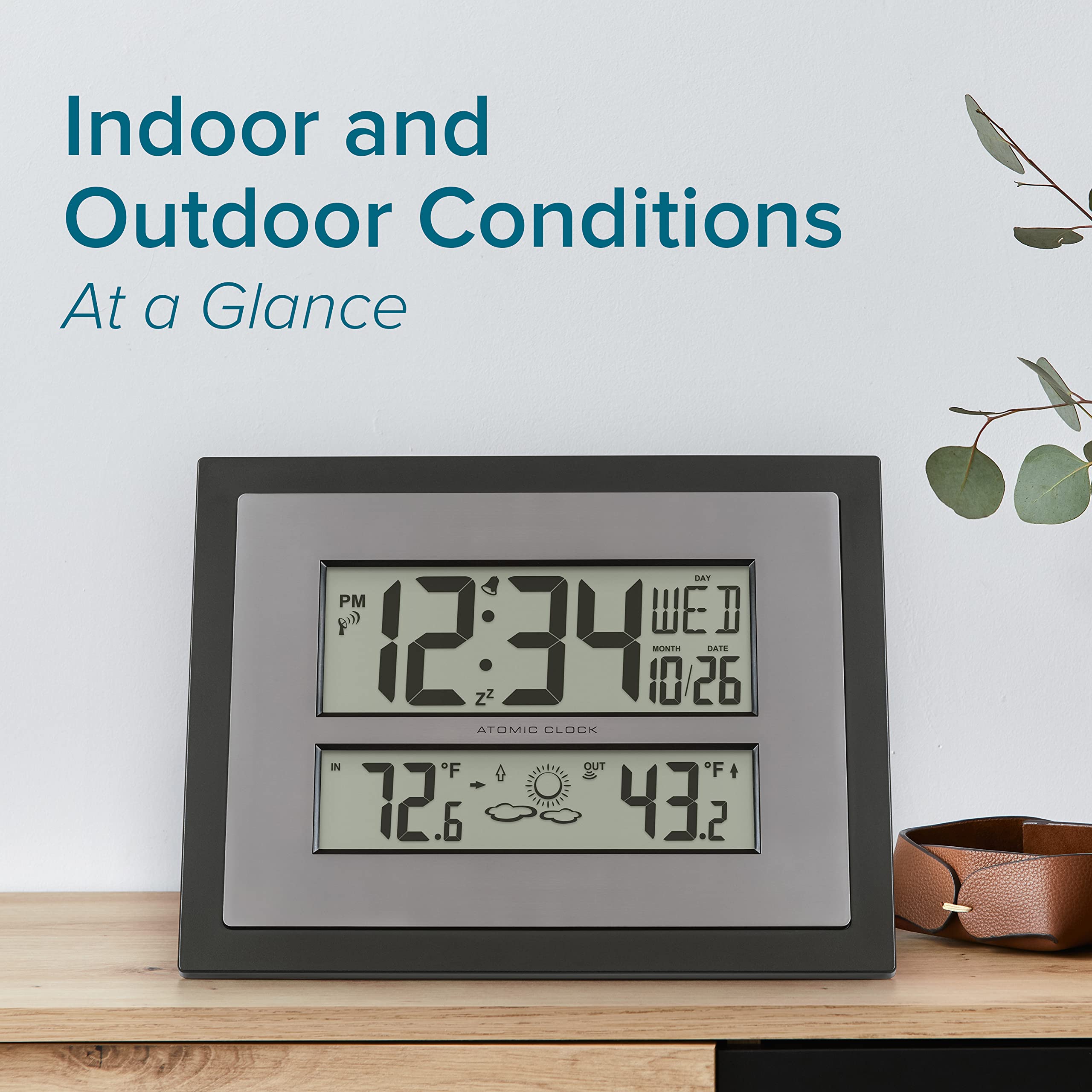 La Crosse Technology close-up of brushed silver frame emphasizing modern style