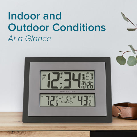 La Crosse Technology close-up of brushed silver frame emphasizing modern style