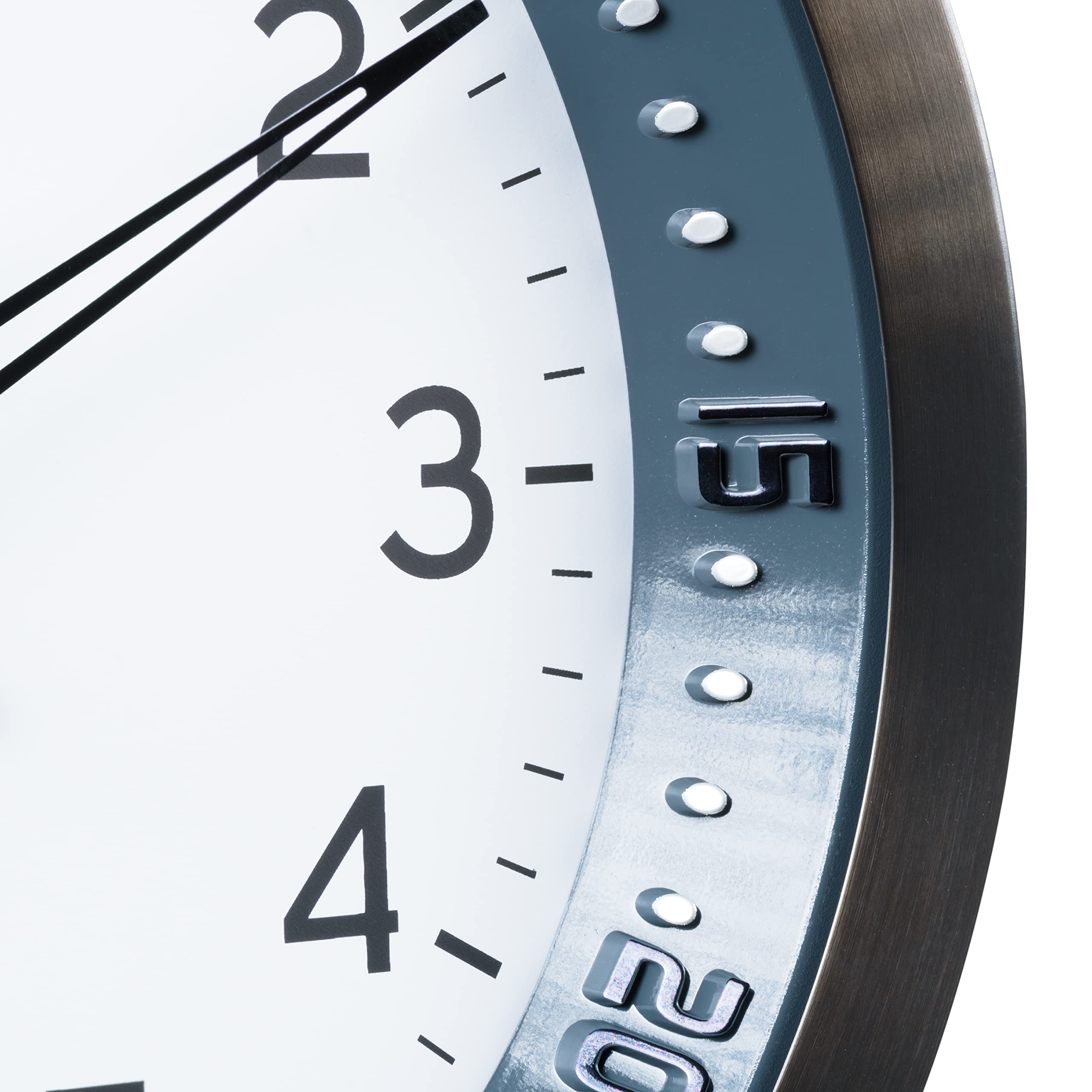 La Crosse Technology clock hung in an office improving punctuality and visibility