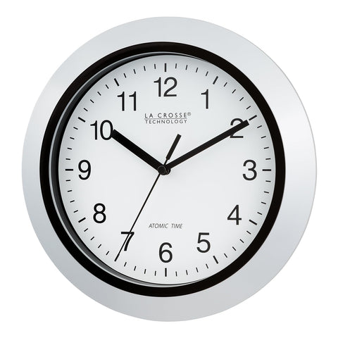 La Crosse Technology close-up of chrome-colored frame and flat lens highlighting durable finish