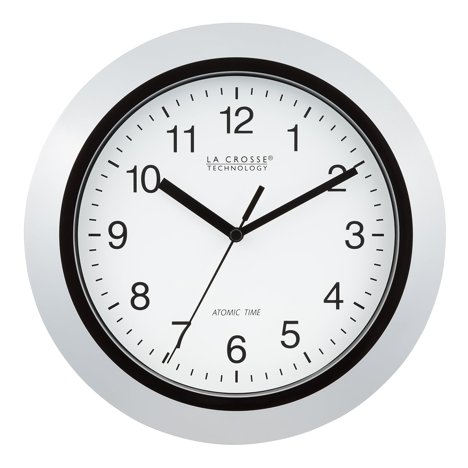 La Crosse Technology front face view showing clear numerals and modern look that aids quick reading