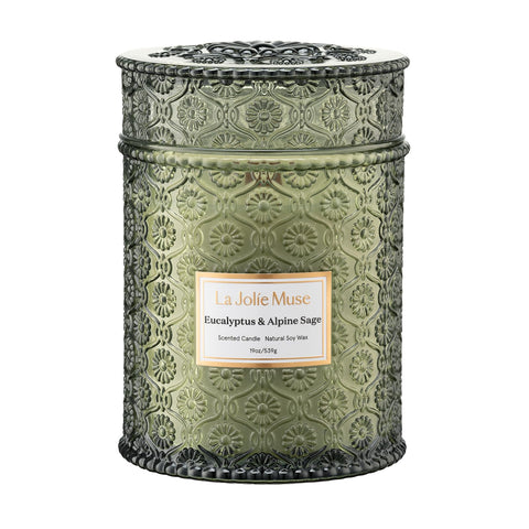 LA JOLIE MUSE front packaging showing luxury boxed candle, ideal for gifting