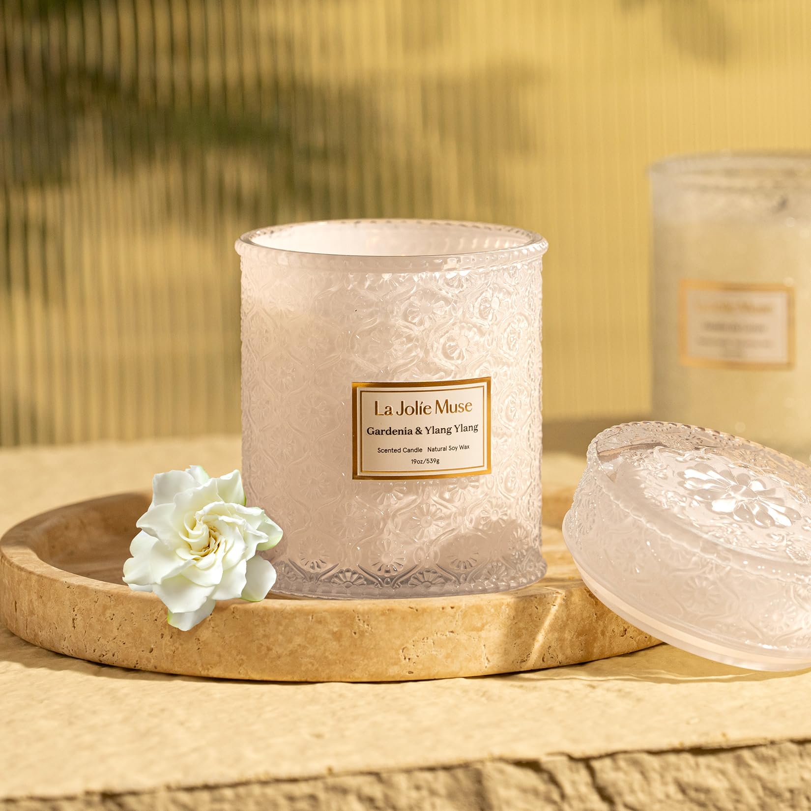 LA JOLIE MUSE view of even wax melt pool demonstrating clean long-lasting burn benefit