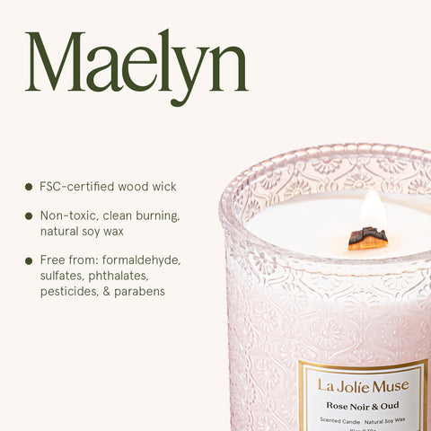 LA JOLIE MUSE boxed candle with ribbon ready for gifting and special occasions