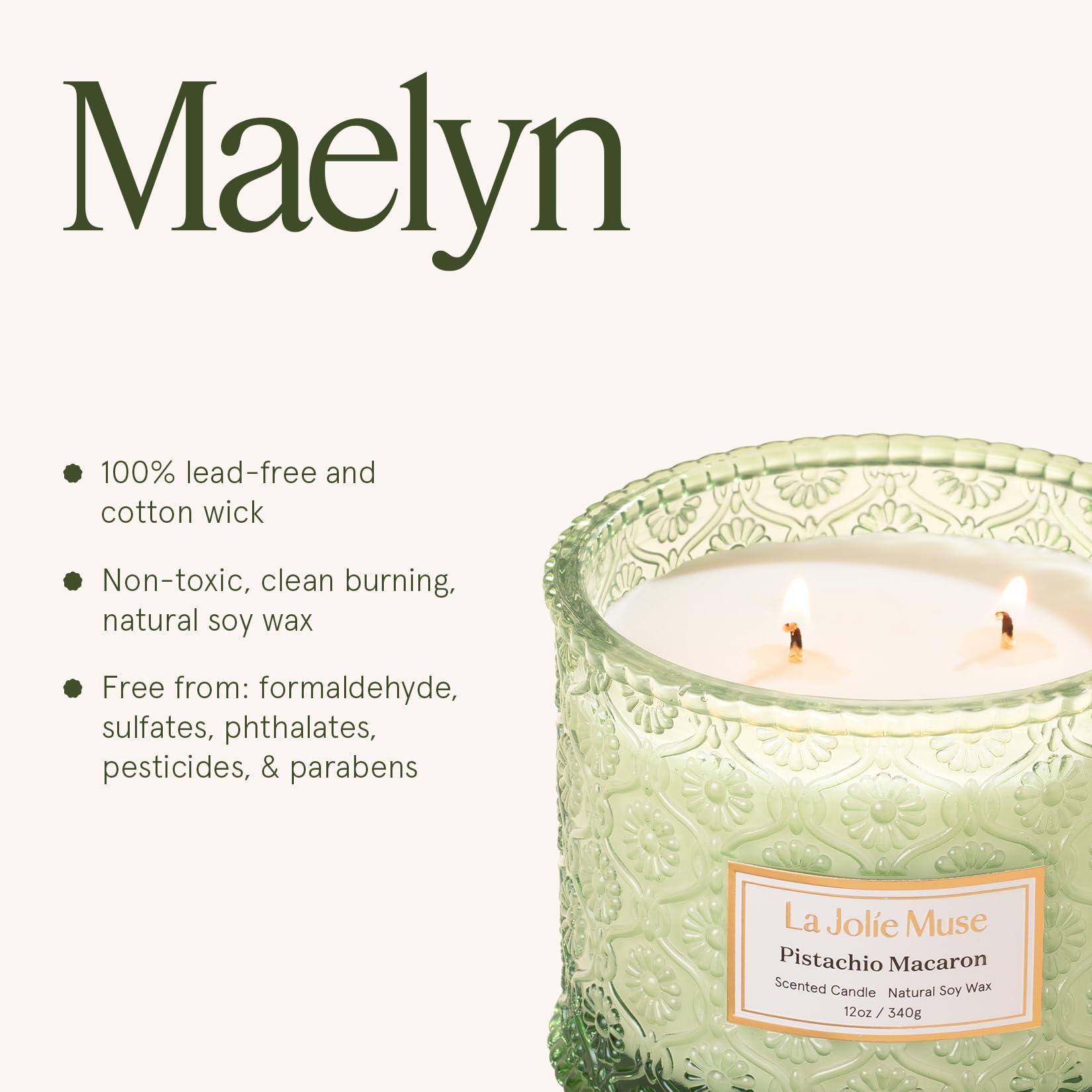 LA JOLIE MUSE candle with gift box and recyclable materials, eco-conscious gifting
