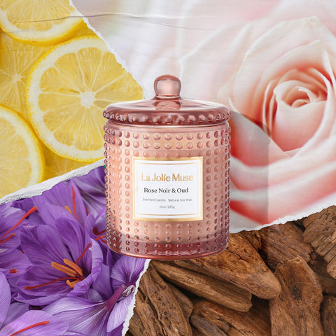 LA JOLIE MUSE hobnail glass detail highlighting light play and texture benefit