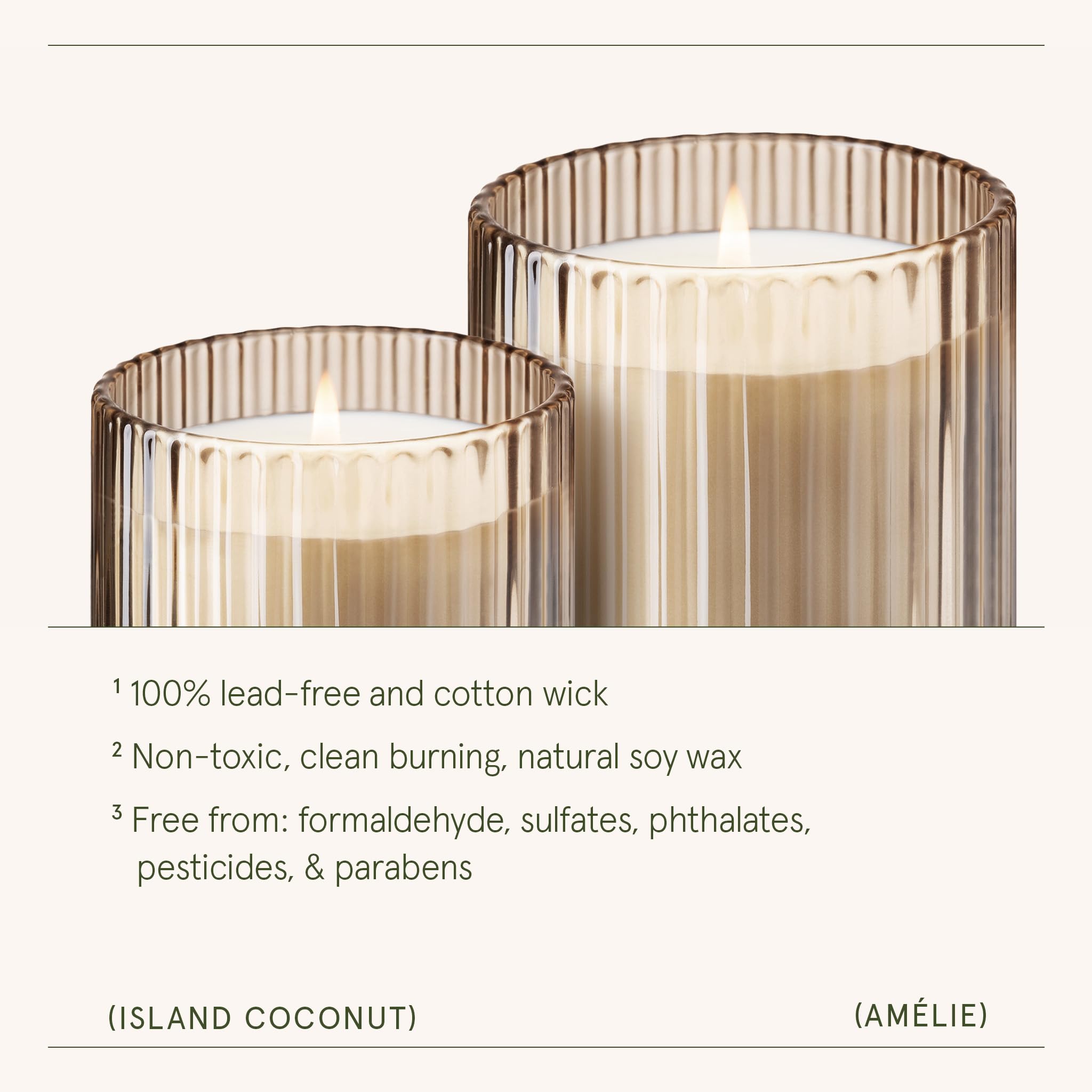 LA JOLIE MUSE soy wax melt pool showing even burn and clean wax