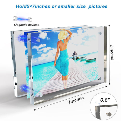 laapee magnetic open view demonstrating easy photo insertion and secure hold