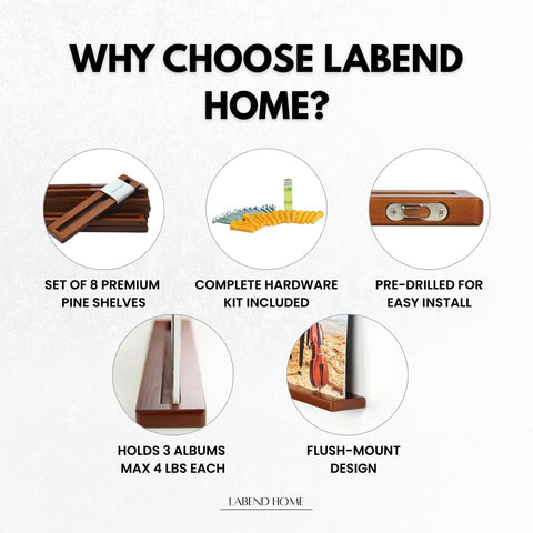LABEND HOME lifestyle shot in living room showcasing decorative and functional display benefit