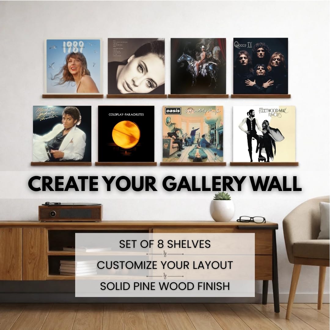 LABEND HOME mounted shelves arranged as gallery wall adding visual organization benefit