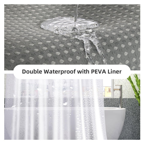 LaCyan clear PEVA liner showing magnetic hem that keeps water in