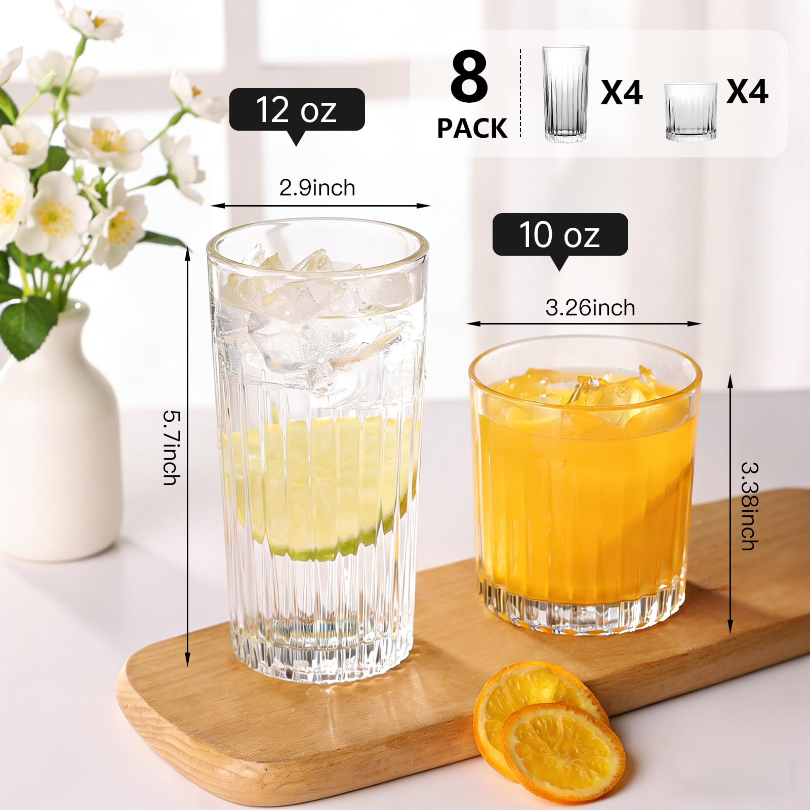 Laerjin 10oz rocks glass with whiskey pour demonstrating balanced base